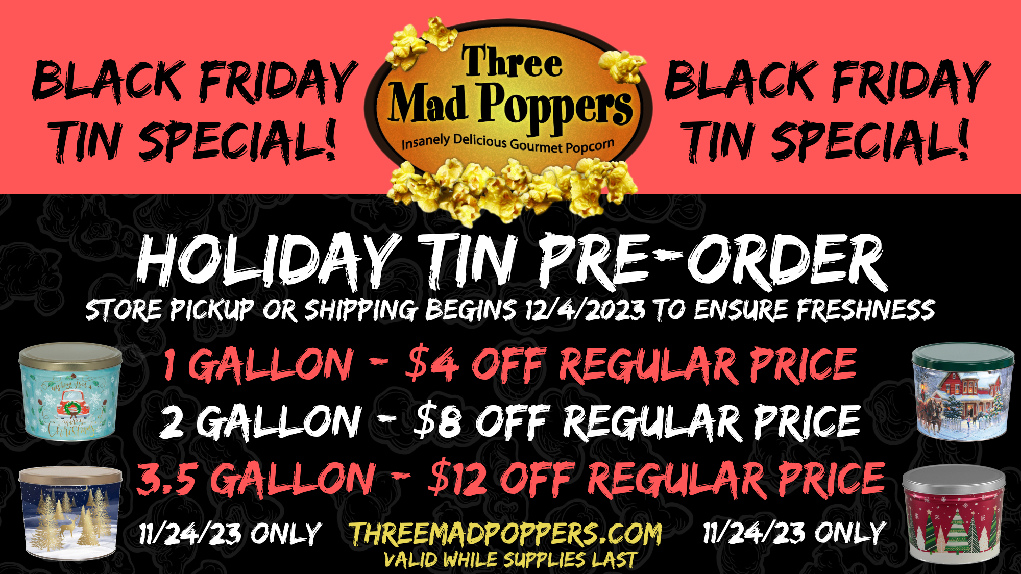 Black Friday Special Tin @ Three Mad Poppers icon