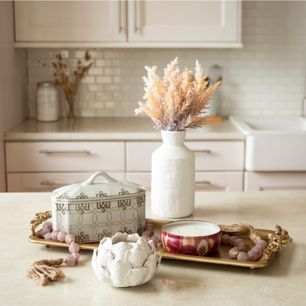 EDP TN VON MAUR a kitchen spread of glassware
