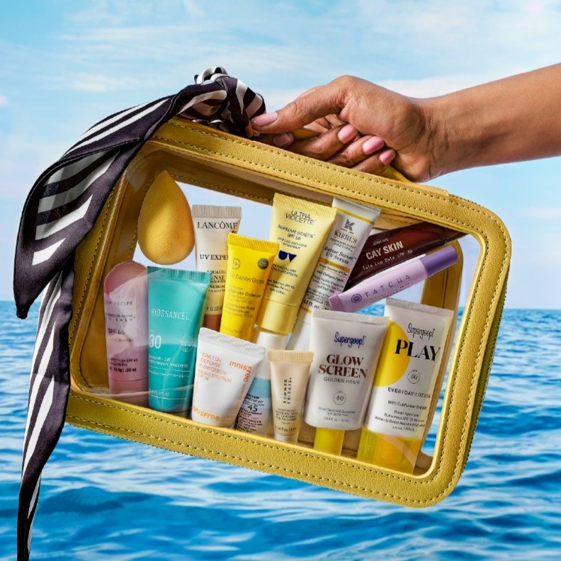 Sephora carrier bag of makeup
